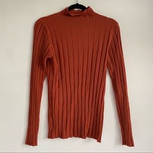 🟢 PLUS 2X Mockneck Longsleeve - Rust